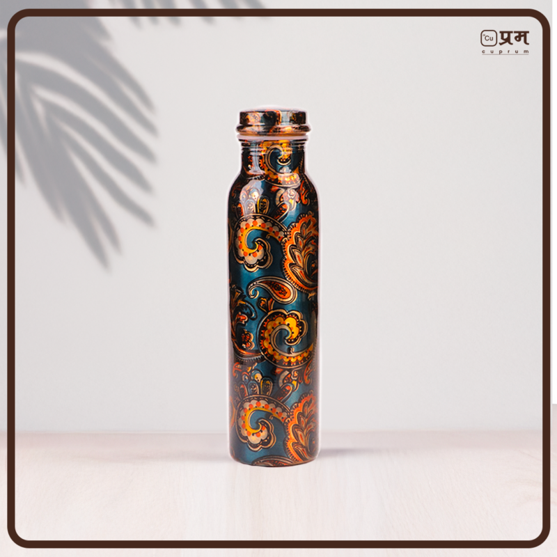Artwork Printed Pure Copper Water Bottle - 1 Litre - Image 6