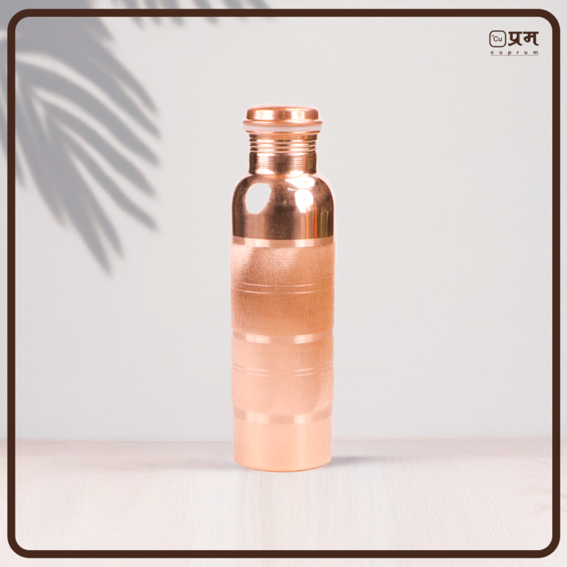 Cuprum Silver Touch Pure Copper Water Bottle - 1 Litre - Image 5