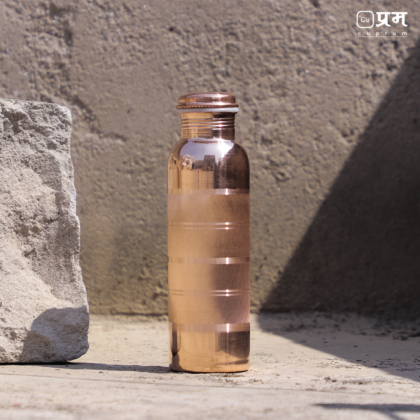 Cuprum Silver Touch Pure Copper Water Bottle – 1 Litre